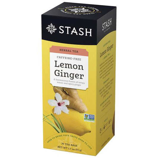 STASH Lemon Ginger Herbal Tea (30 ct)