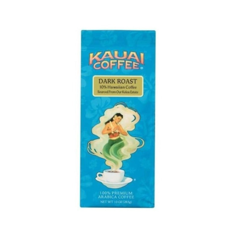 KAUAI COFFEE® Dark Roast 100% Hawaiian Ground Coffee 10oz Bag