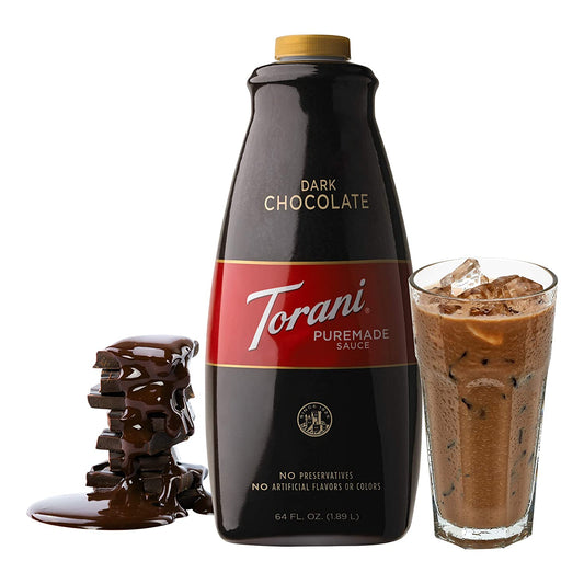 Torani Dark Chocolate Puremade Sauce, 64 Oz
