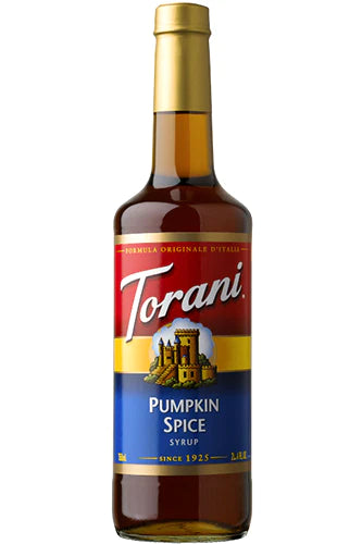 Torani Pumpkin Spice Syrup 750 ml Glass Bottle
