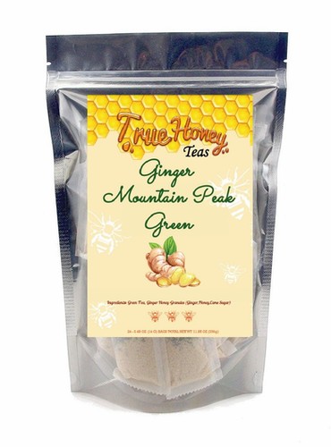 True Honey Teas Ginger Mountain Peak Green (Organic) 12 ct