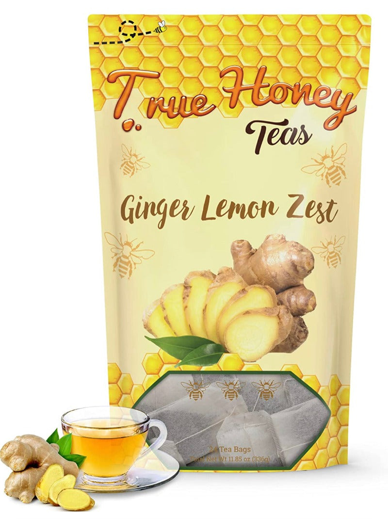 True Honey Teas Ginger Lemon Zest (Organic) 12 ct